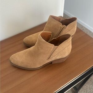 Tan Suede Ankle Boots (Lucky Brand)